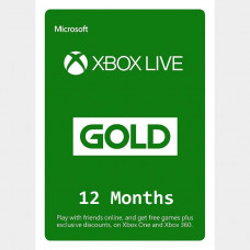 Xbox Live Gold 12 months INSTANT DELIVERY